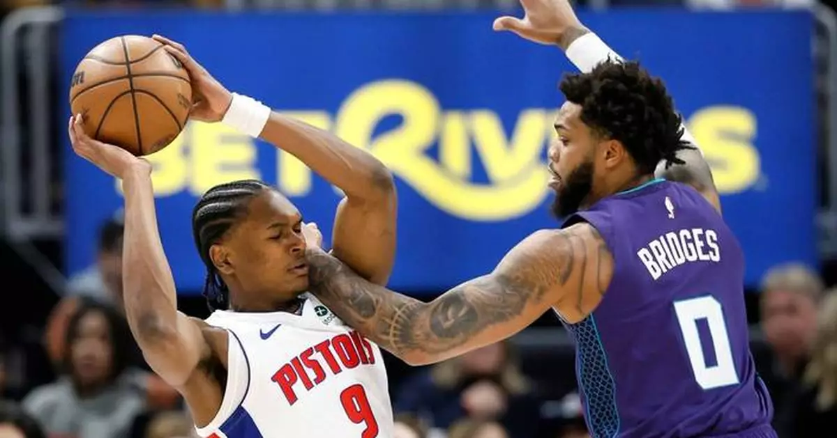 Cunningham has triple-double, Duren gets double-double to lead Pistons to 112-86 win over Hornets