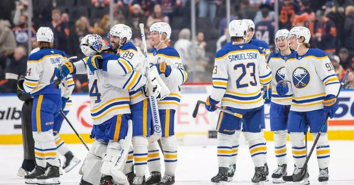Thompson, Ostlund, Benson score as Sabres beat Kraken 3-1 for 3rd straight win