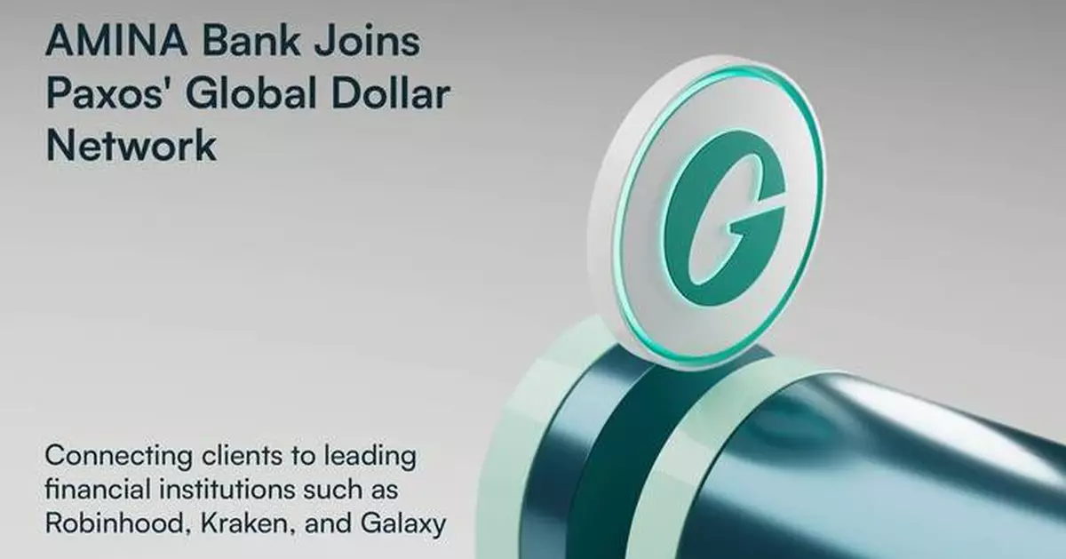 AMINA Bank Integrates Paxos’ USDG Stablecoin, Joins Global Dollar Network Alongside Leading Financial Institutions