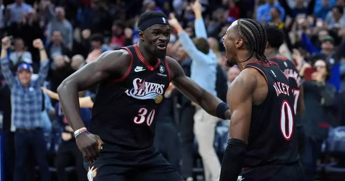 Edgecombe has go-ahead basket and Maxey a game-saving block as 76ers beat short-handed Warriors