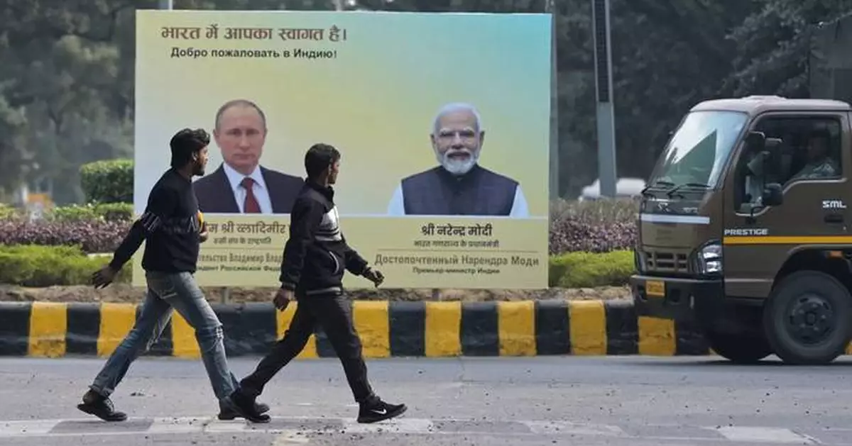 Putin arrives in New Delhi on a state visit aimed at bolstering Russia-India ties