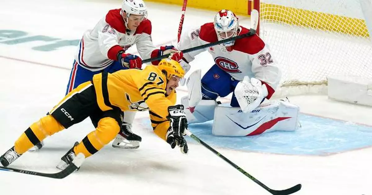 Fowler makes 33 saves in NHL debut as Canadiens beat Penguins 4-2