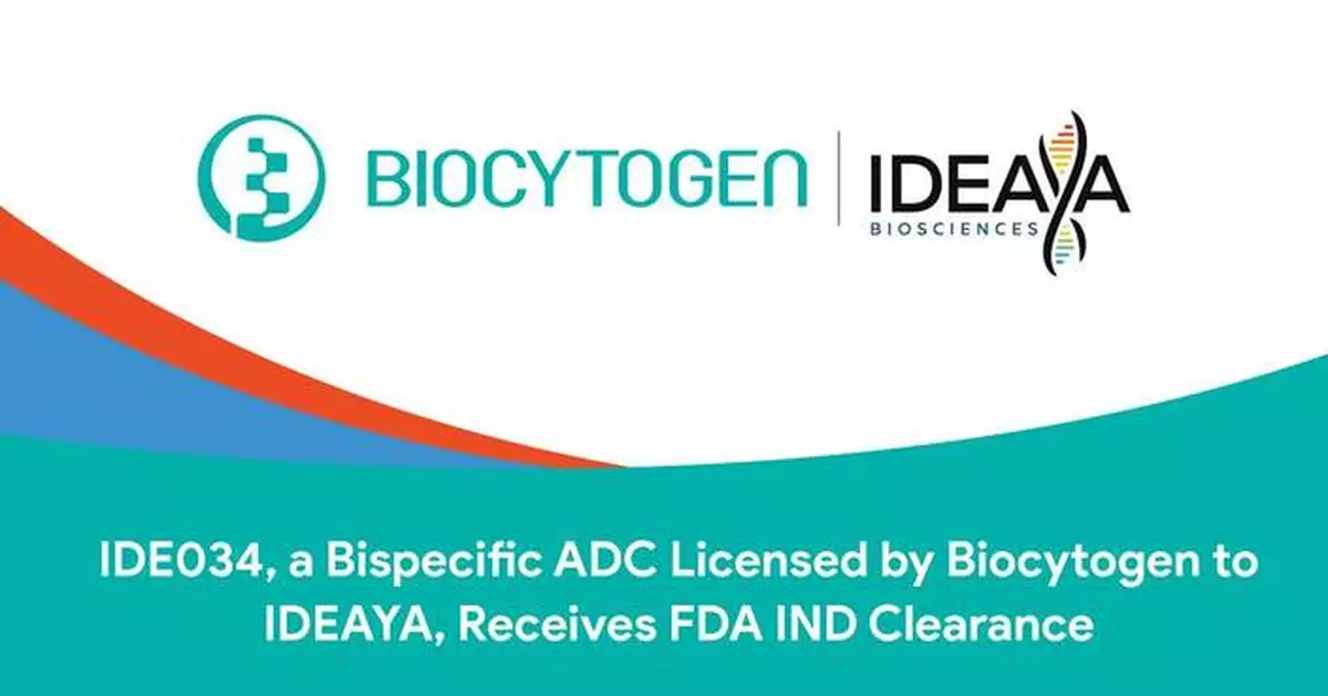IDE034, a Bispecific ADC Licensed by Biocytogen to IDEAYA, Receives FDA IND Clearance