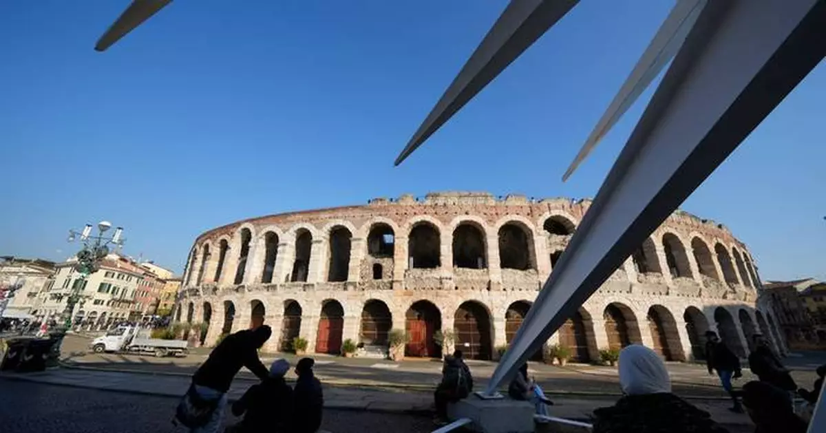 Verona's ancient Roman Arena gets a modern facelift for the 2026 Winter Olympic Games