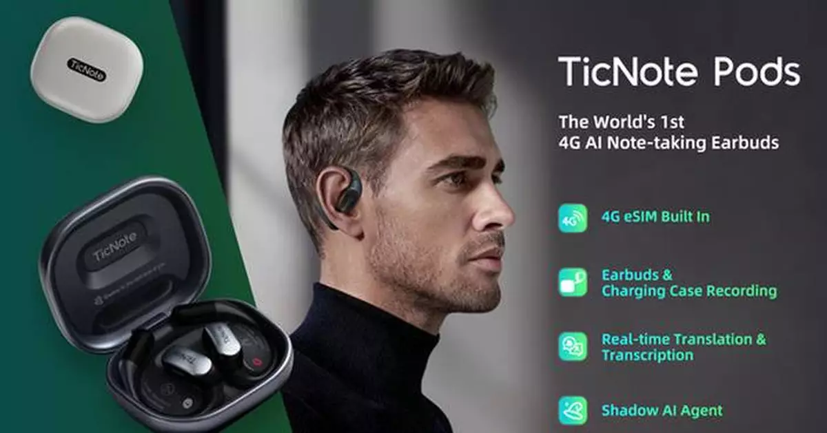TicNote Pods: The World's First 4G AI Note-Taking Earbuds