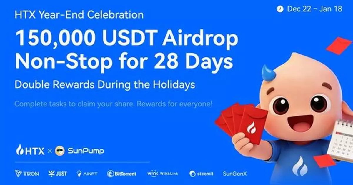 HTX Year-End Carnival Launches 200,000 USDT Airdrop Giveaway in Partnership with the TRON Ecosystem