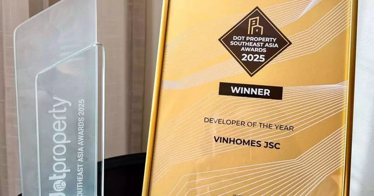 Vinhomes honored as "Developer of the Year Southeast Asia 2025" at the Dot Property Southeast Asia Awards 2025