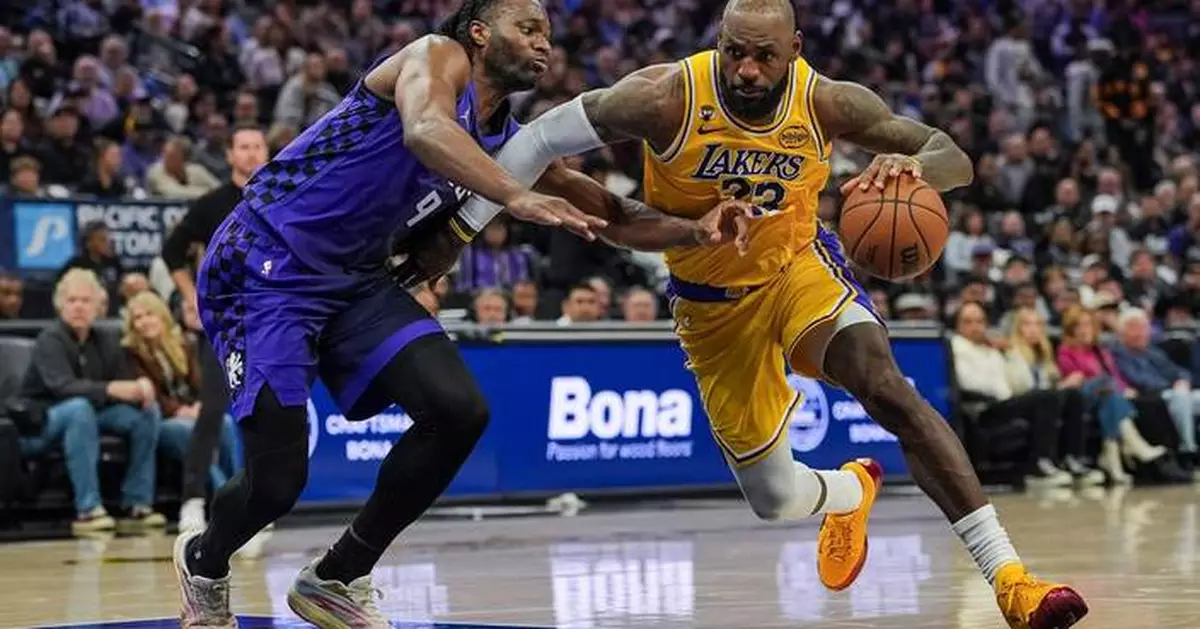 Monk hits 7 3-pointers, scores 26 points as Kings top Lakers 124-112; Doncic scores 42 in loss