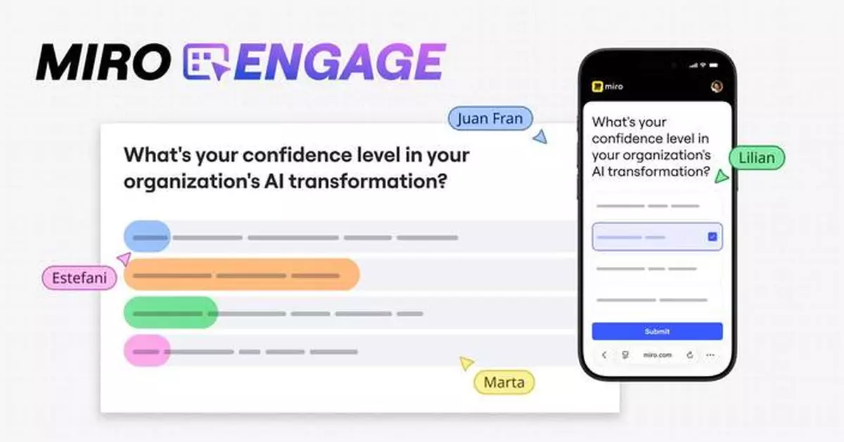 Miro Reveals 'Engage', a Meeting and Workshops Engagement Product Built Into the Miro Platform