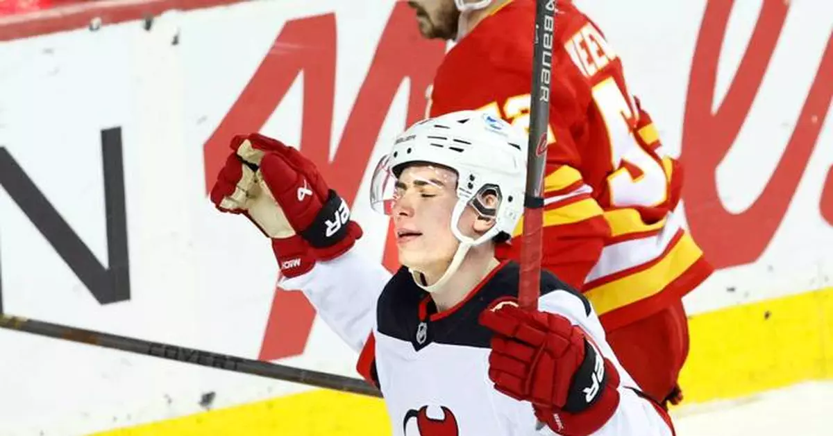 Simon Nemec scores in OT to lift the Devils past the Flames, 2-1