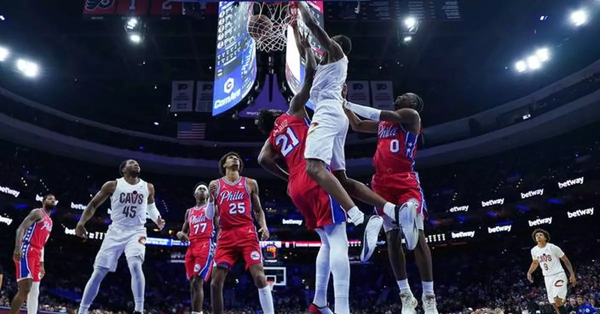 Tyson scores career-high 39, Mobley hits winner to lift Cavaliers to 2-game sweep of 76ers