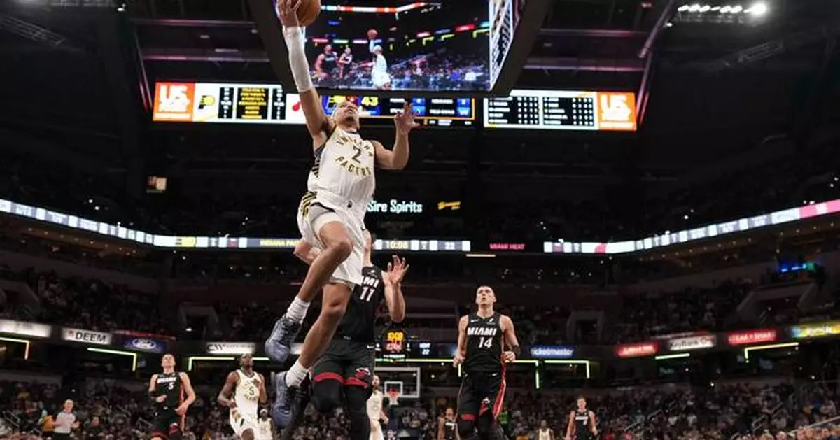 Andrew Nembhard scores 29 to help the Pacers beat the Heat 123-99 for a rare 2nd straight victory
