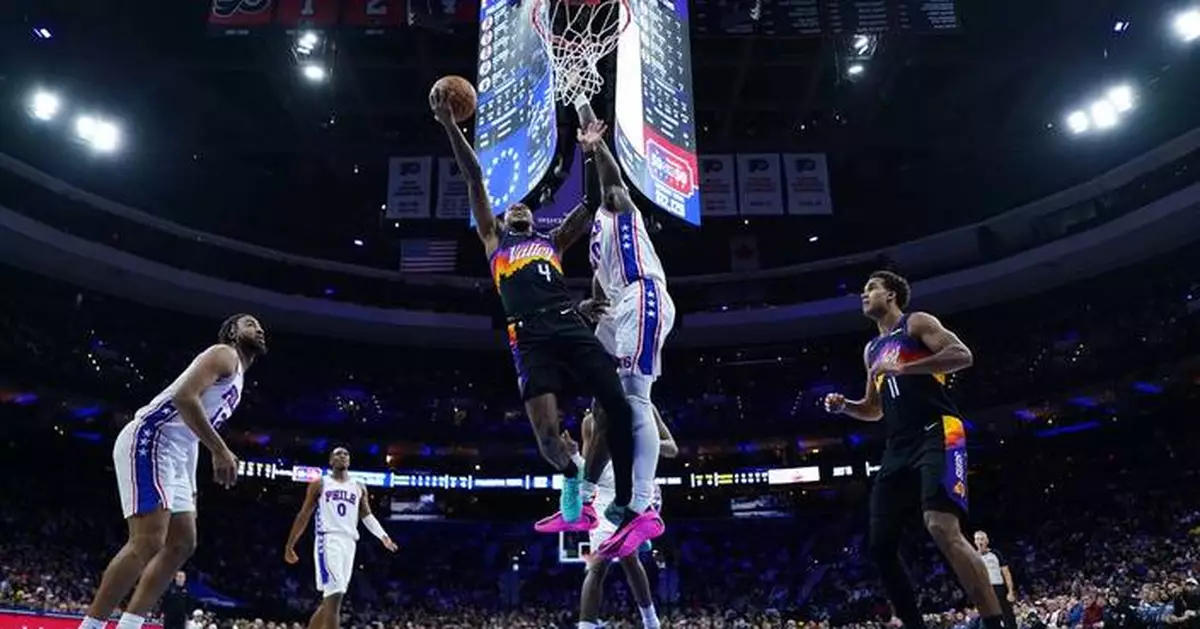 Booker scores 27, Green adds 12 in return to the Suns' lineup in a 116-110 win over 76ers