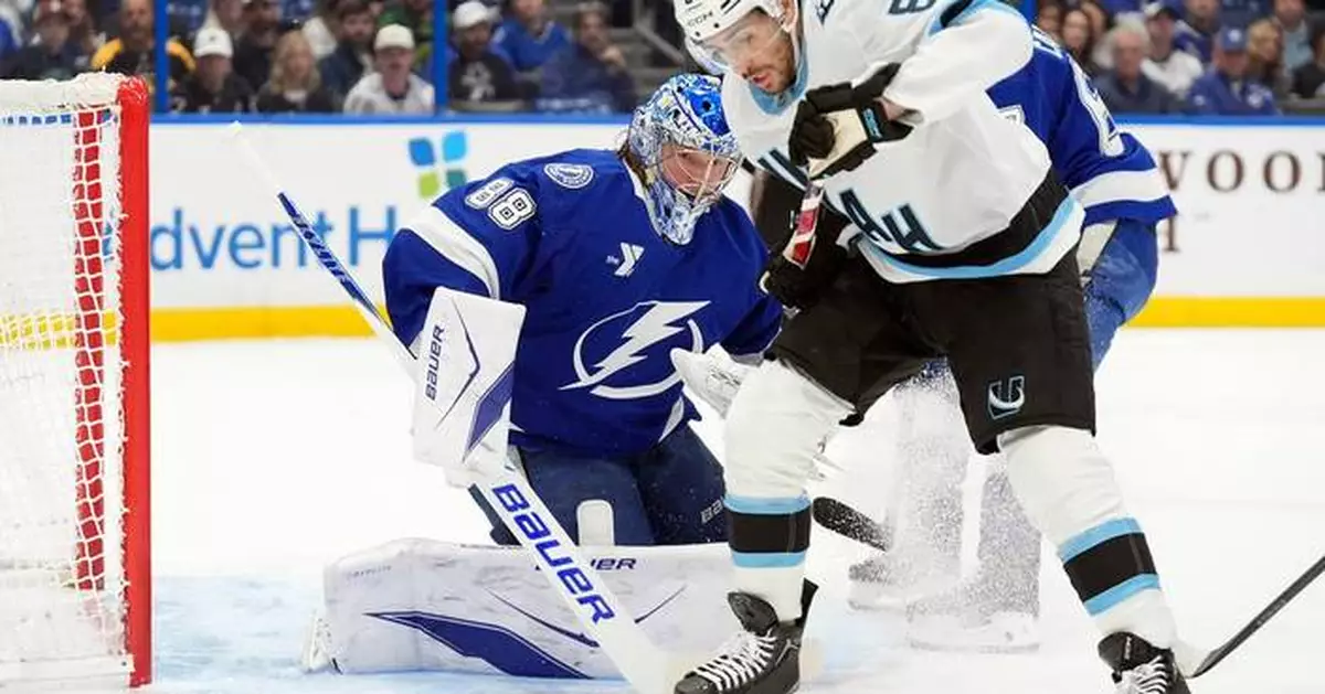 Andrei Vasilevskiy makes 28 saves in 2nd shutout of season as Lightning blank Mammoth 2-0