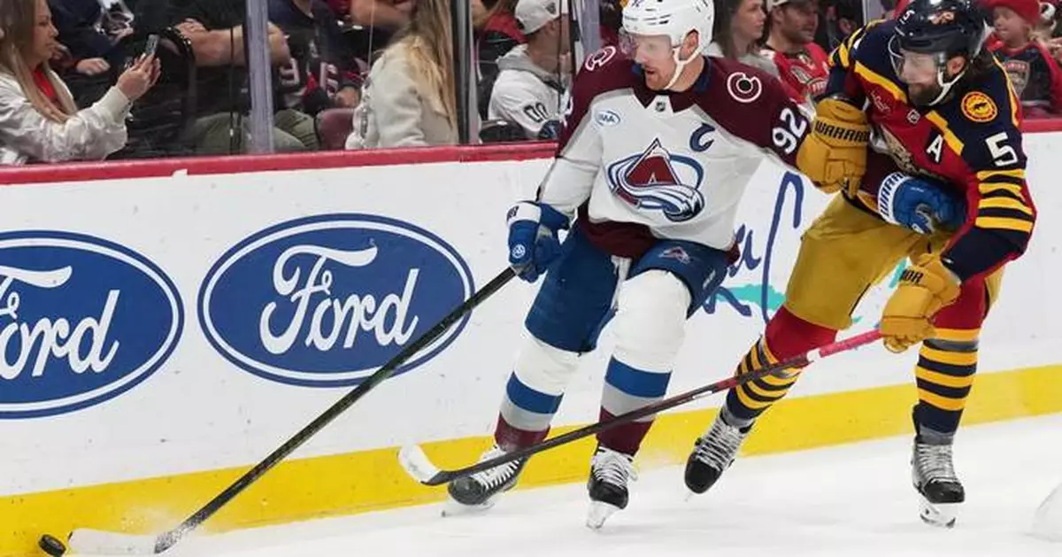 Gabriel Landeskog injured in Avalanche's game against Florida. He'll miss some time, the team says