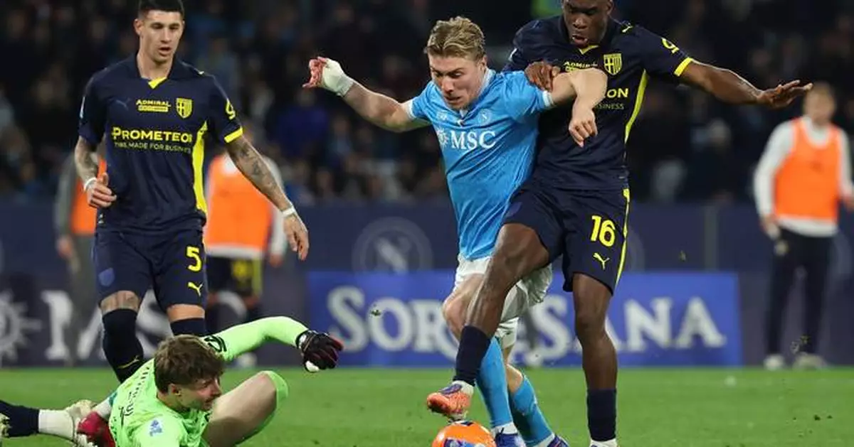 Napoli's title hopes in Serie A take a hit with a 0-0 draw against Parma, Inter beats Lecce 1-0