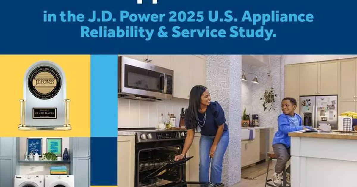 GE Appliances Recognized as the #1 Most Reliable Appliance Brand in the J.D. Power 2025 U.S. Appliance Reliability &amp; Service Study