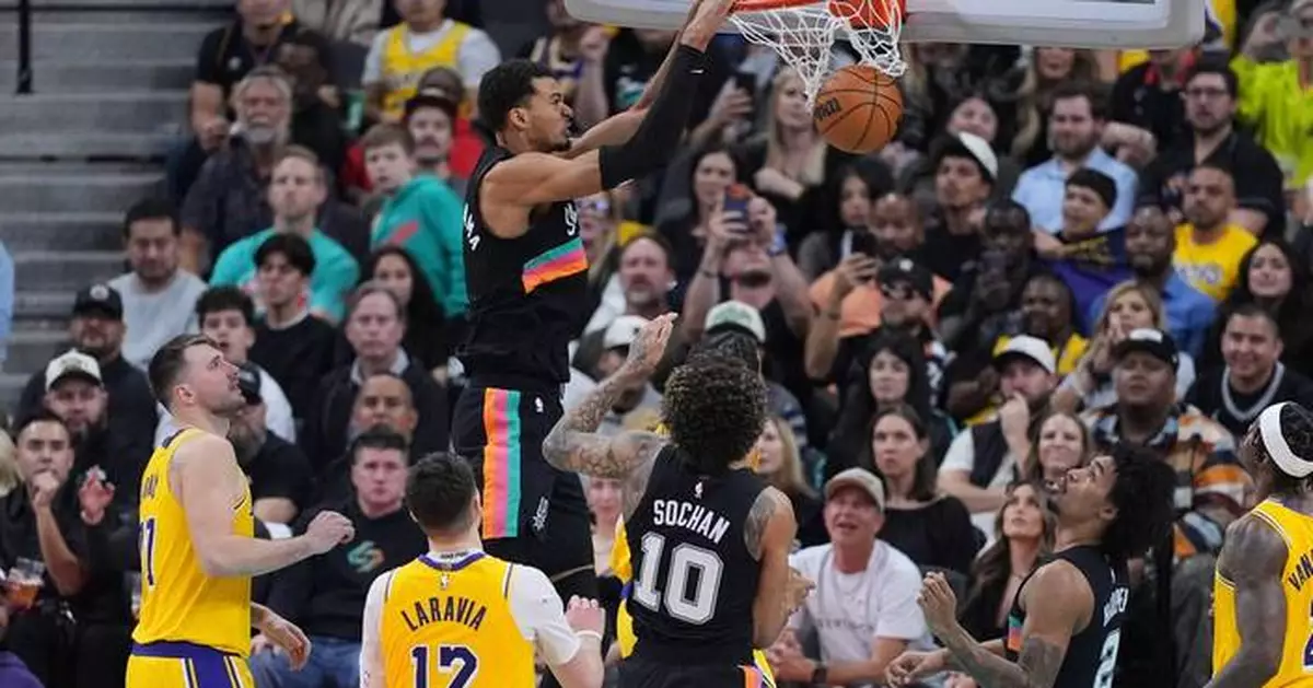 Johnson and Wembanyama fuel Spurs to win over Lakers 107-91, despite Doncic's 38 points