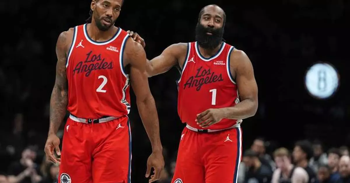 Harden scores 31, Leonard has 26 and the Clippers beat the Nets 121-105
