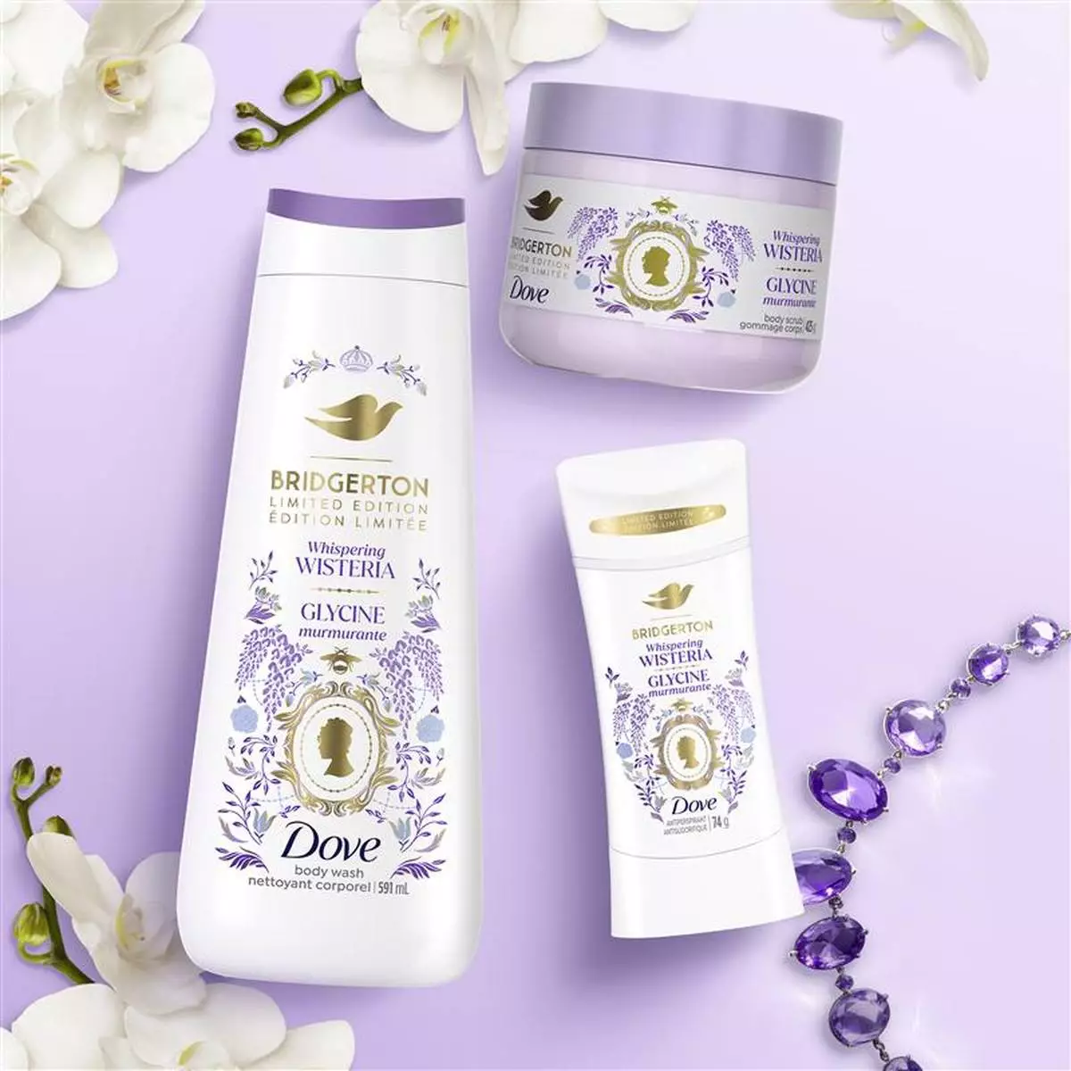 Dove x Bridgerton Limited-Edition Collection: Whispering Wisteria