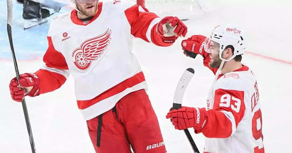 DeBrincat's goal, 2 assists lead Red Wings over Canadiens 4-0