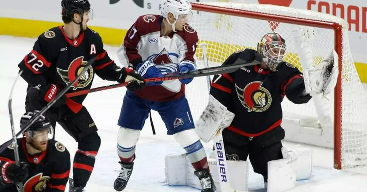 Senators hand league-leading Avalanche 3rd loss in 4 games with 5-2 victory