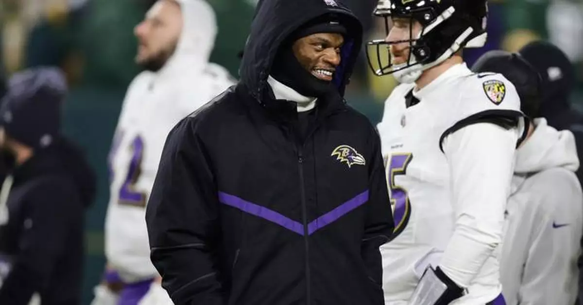 Lamar Jackson at practice for the Ravens as Baltimore prepares for Pittsburgh showdown