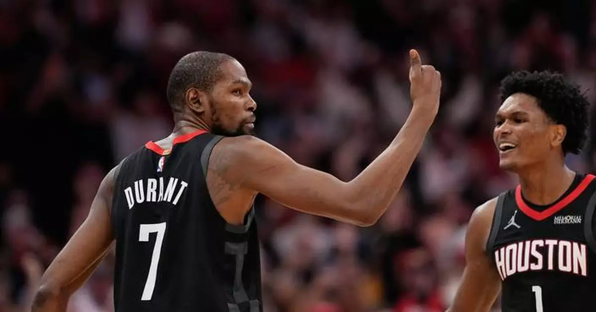 Durant's 3-pointer in final seconds gives Rockets 100-97 win over the Suns
