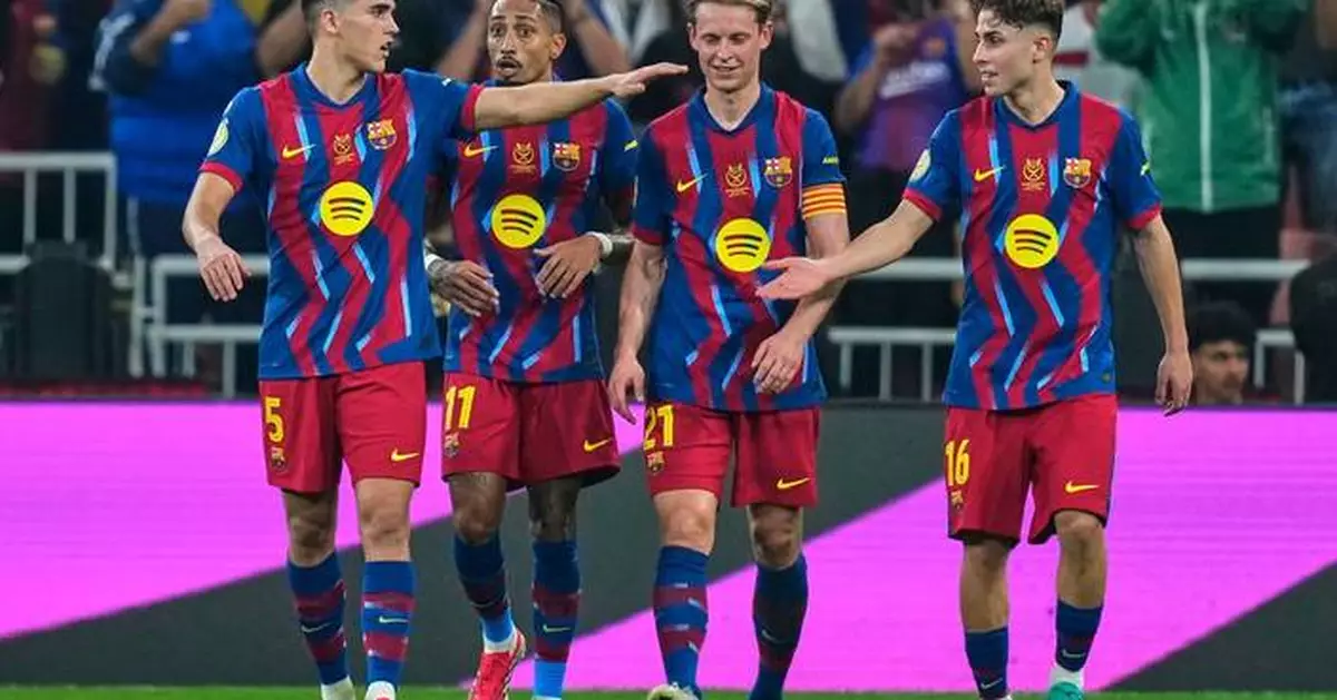 Barcelona routs Athletic Bilbao 5-0 in Spanish Super Cup semis while Yamal watches