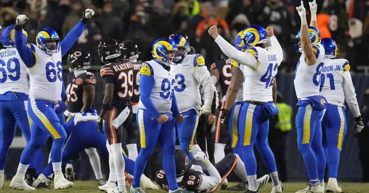 Rams shake off wild, late TD pass by Caleb Williams, beat Bears 20-17 in OT to reach NFC title game