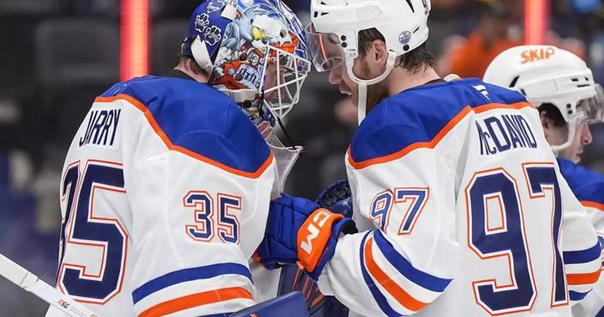 Jarry makes 31 saves in Oilers' 6-0 victory as Canucks drop 10th straight