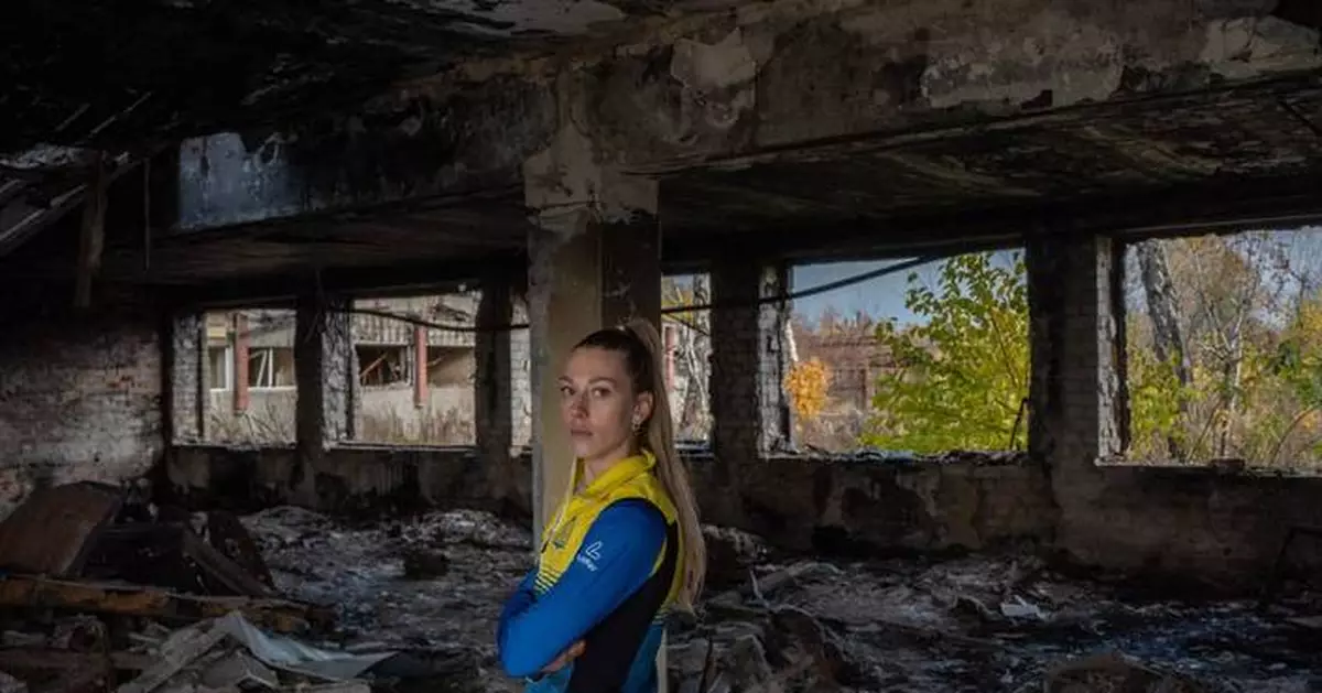 Photos show Ukraine's historic center in ruins but children, athletes still train ahead of Olympics
