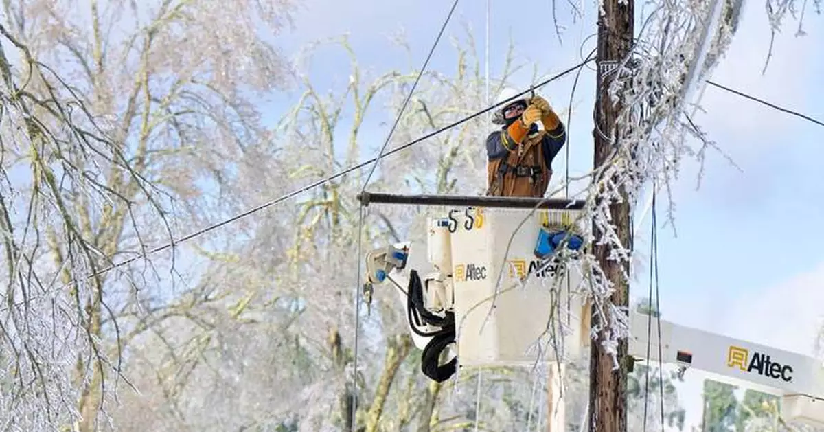 More arctic air expected in parts of the South still covered in ice and riddled with power outages