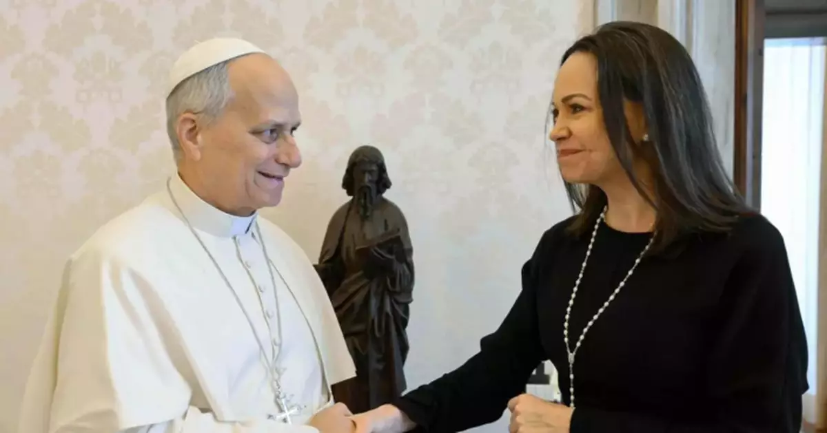 Pope Leo XIV meets with Venezuelan opposition leader María Corina Machado in a surprise audience
