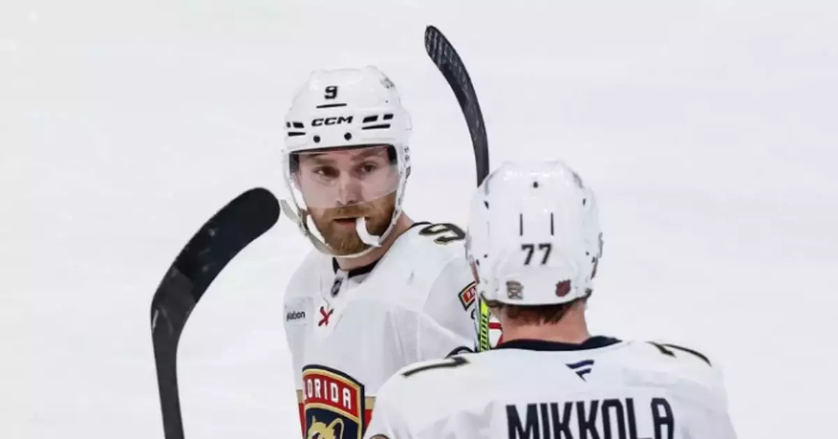 Journeyman Bjornfot has his first 2-goal game, Panthers score 4 times in 3rd to beat Blackhawks 5-1