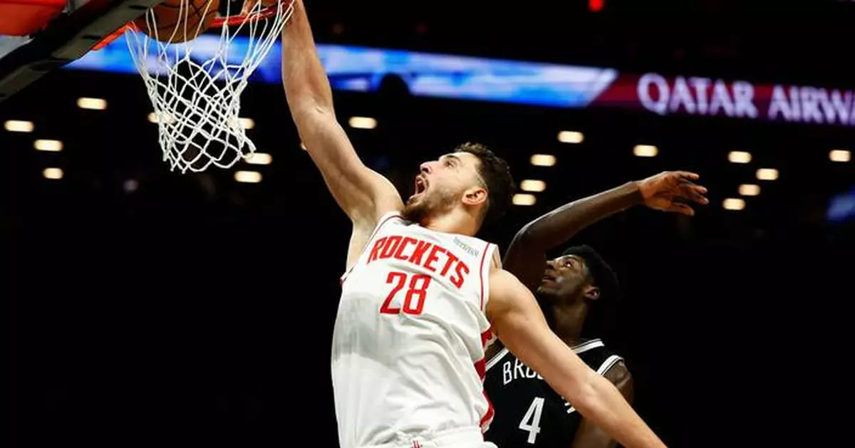 Durant leads Rockets past Nets for fourth straight victory