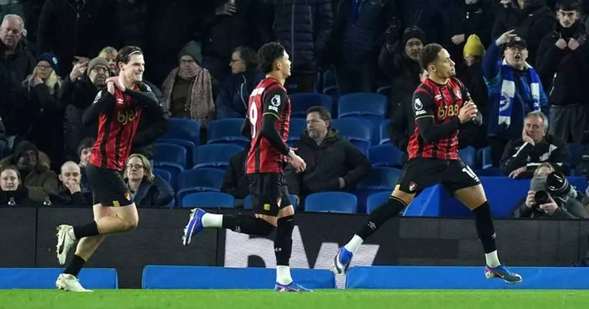 Kostoulas's late overhead kick rescues point for Brighton in 1-1 draw with Bournemouth