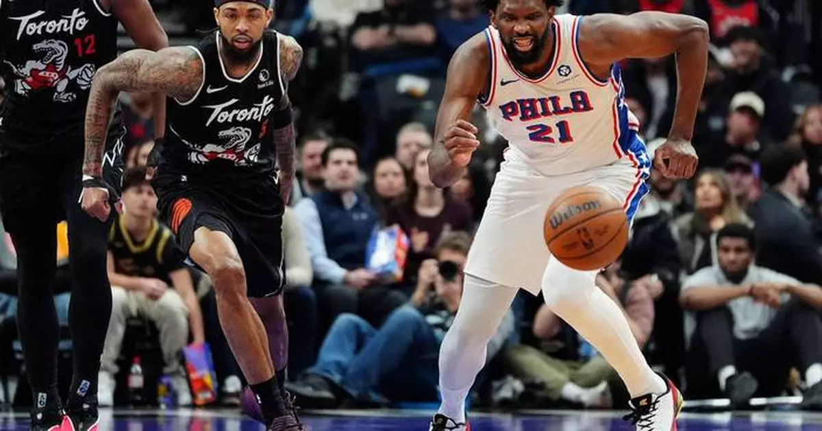 Maxey scores 33 as 76ers use 80-point first half to beat Raptors 115-102