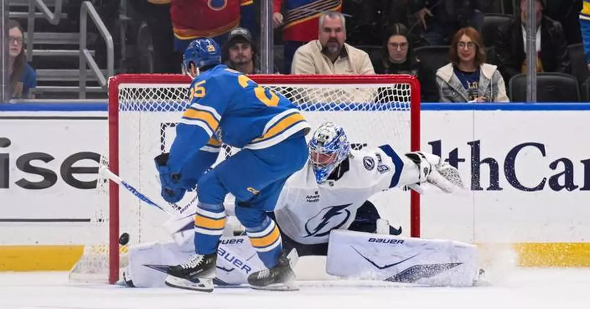 Kyrou scores in shootout as Blues end Lightning's 11-game win streak