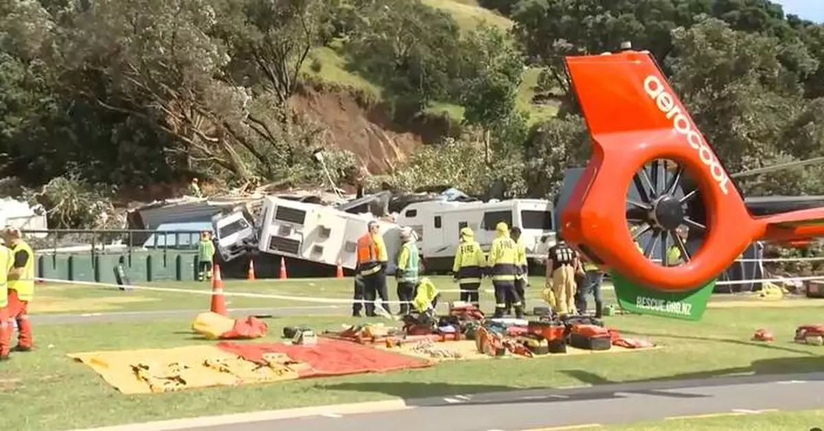 Rescue efforts underway after landslides hit New Zealand campground and house