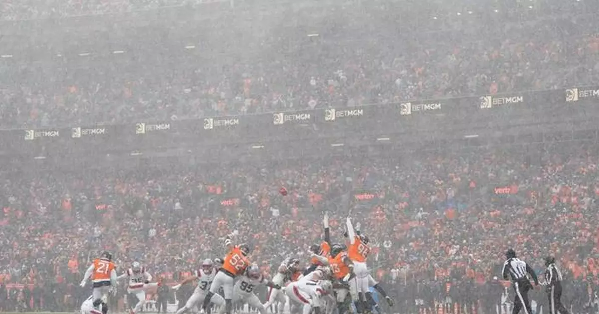 Snow and wind pick up in 2nd half of AFC championship game in Denver