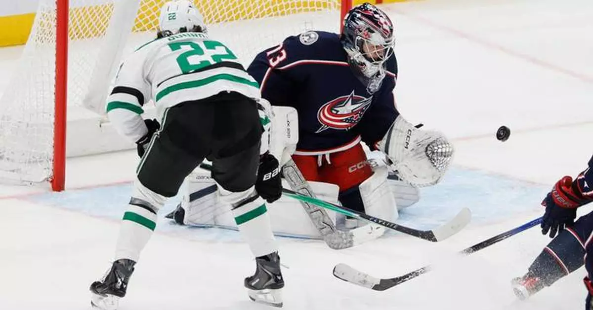 Jet Greaves makes 28 saves, Zach Werenski scores to lead Blue Jackets to 1-0 win over Stars