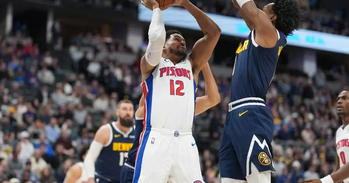 Tobias Harris and Cade Cunningham score 22 each as Pistons hold off Nuggets 109-107