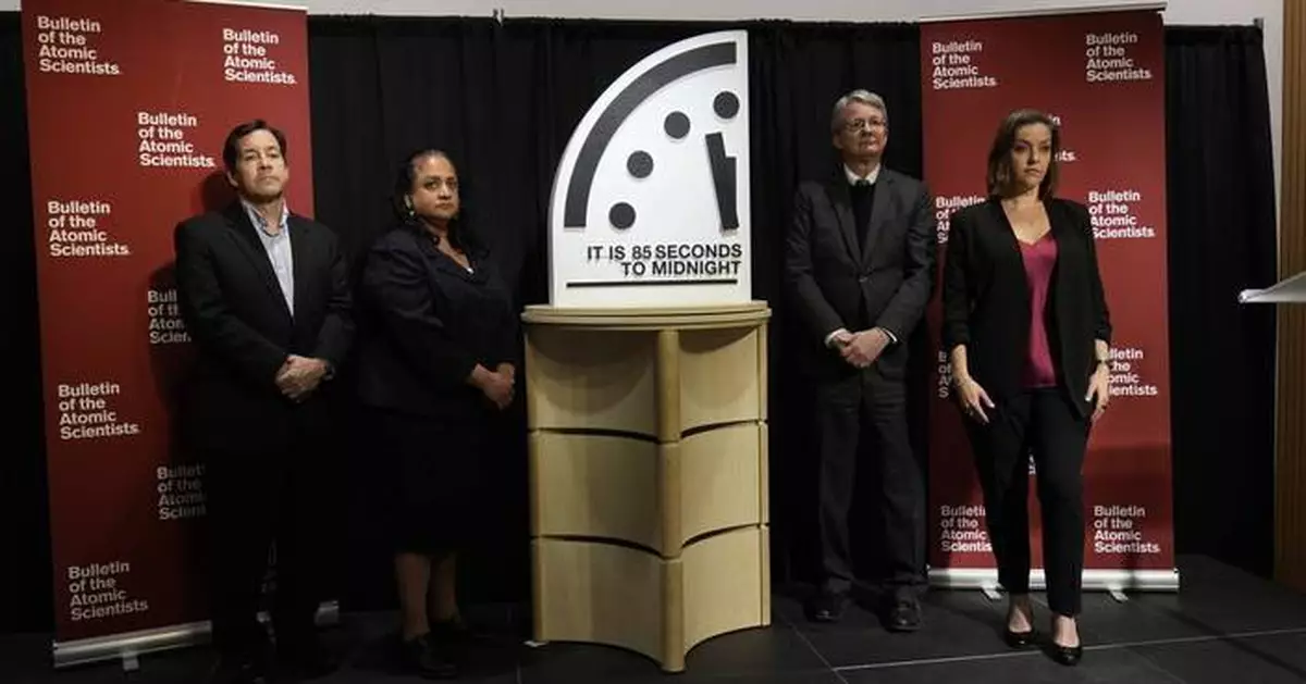 'Doomsday Clock' moves closer to midnight over threats from nuclear weapons, climate change and AI