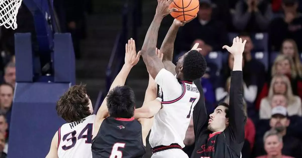 Tyon Grant-Foster helps No. 7 Gonzaga survive challenge from Seattle and win 80-72 in overtime