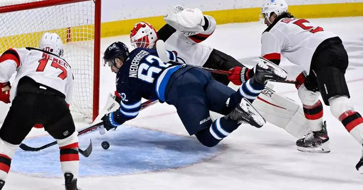 Tanner Pearson breaks 3rd-period tie in Jets' 4-3 victory over Devils