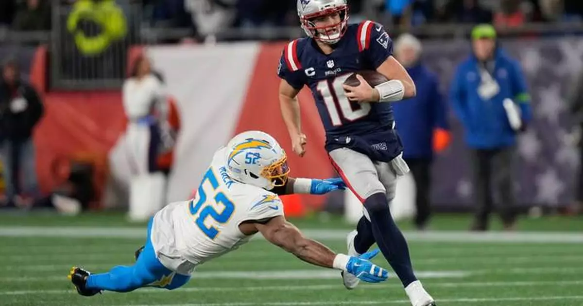 Maye throws late TD pass and Patriots' defense roughs up Herbert, Chargers in 16-3 playoff win