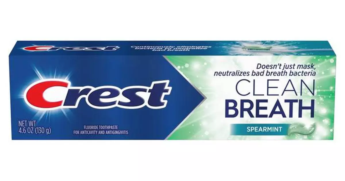 New Crest Clean Breath Toothpaste Neutralizes Bad Breath at the Source for Longer-Lasting, Cleaner Breath