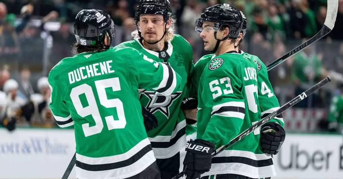 Stars end Bruins' 6-game winning streak with a dominant 6-2 victory