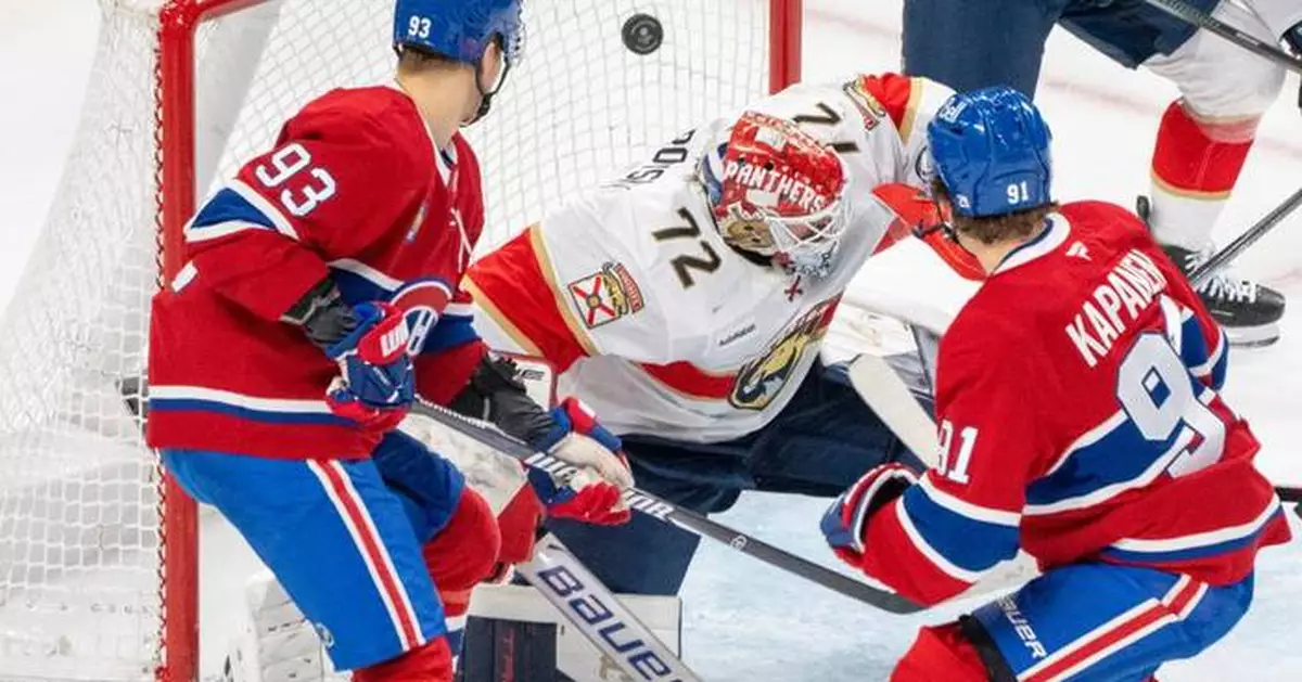 Alexandre Texier has hat trick in the Canadiens' 6-2 victory over the Panthers